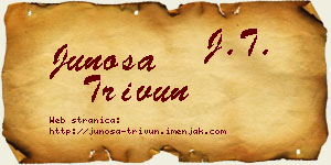 Junoša Trivun vizit kartica
